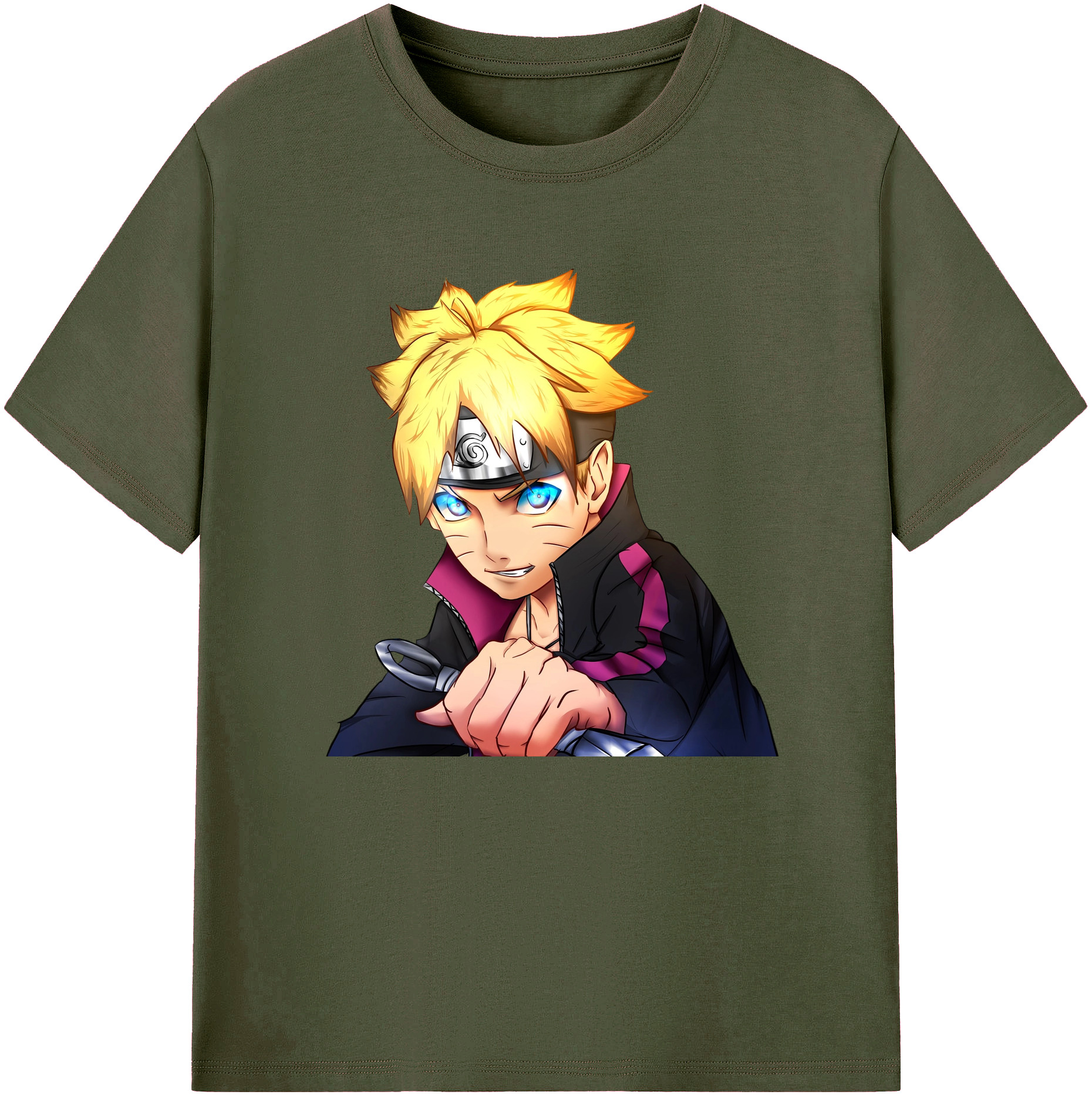 （画像用） NARUTO -ナルト- うずまき ボルト Uzumaki Boruto 綿100％ メンズ半袖Tシャツ｜肌触りやわらか＆通気性